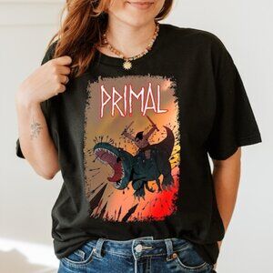 Primal Inspired Graphic T-Shirt, Retro Cartoon Fan Art Tee